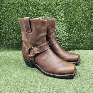 Frye Harness 8R Brown Leather Pull On Riding Ankle Boots Womens Size 8.5 M